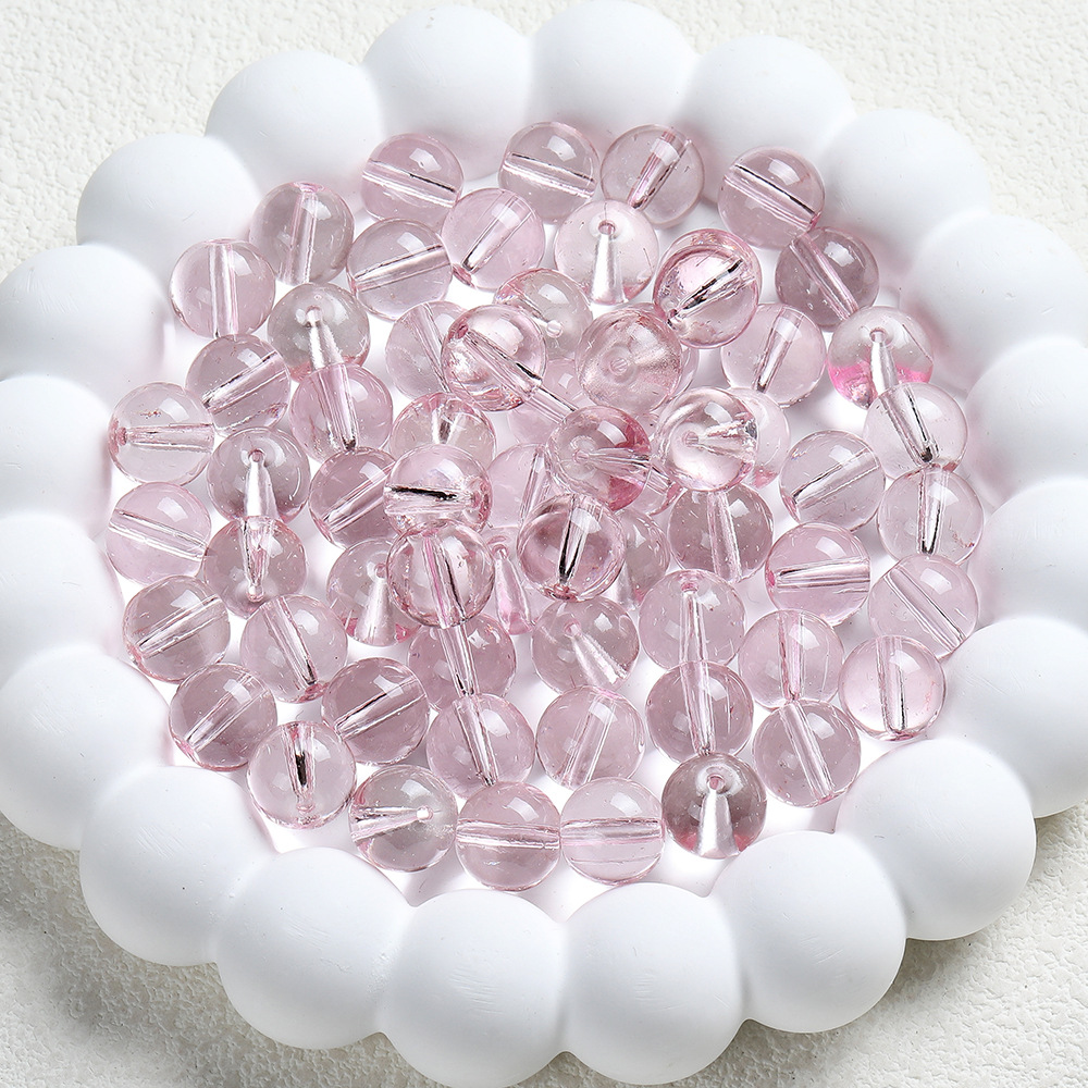 6 / 8 / 10mm esmaltado transparente esmaltado esferas de vidrio DIY joyas manuales pulseras material accesorio de collar image 11
