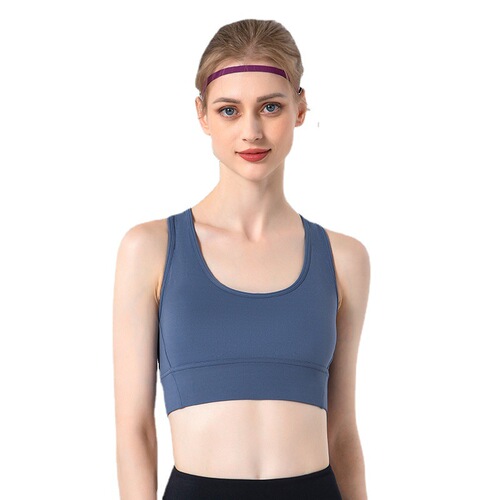 LULU cross back sports bra for women, spring and summer new medium-intensity yoga fitness spaghetti strap sports bra