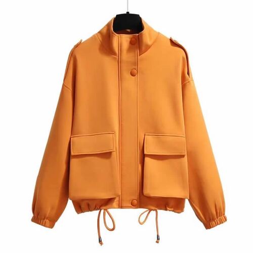 Sweater coat, women's autumn outerwear, in stock, new Korean loose all-matching solid color top, fashionable jacket, baseball uniform