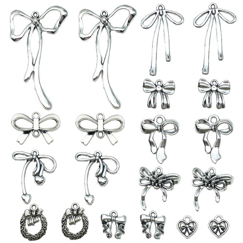 10 Butterfly Knot DIY Alloy Lattice Cute Pendant Charming Handmade Necklace Bracelet Earrings Accessories
