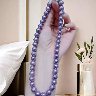 珍珠项链女送妈妈玻璃仿珍珠白色圆珠饰品旗袍配饰锁骨链颈链批发