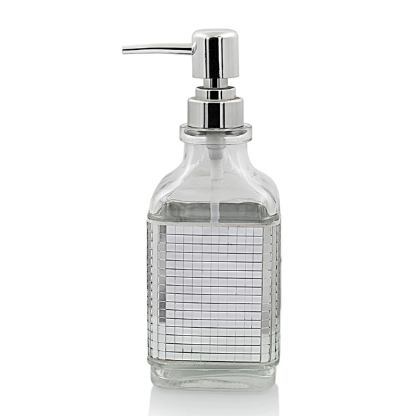 Silver mirror square grid handwashing bottle