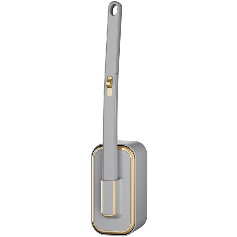 使い捨てトイレブラシ、耳なし、金縁、家庭用デッドコーナーなし掃除ブラシ、浴室用使い捨て交換ブラシヘッド|undefined