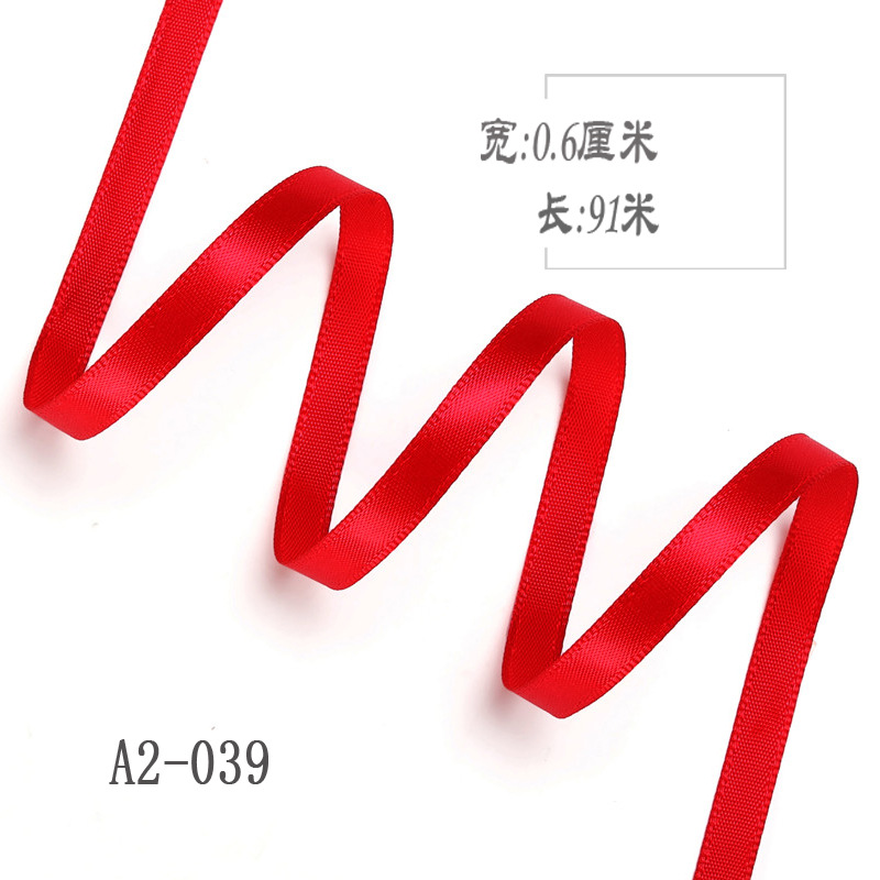 6mm poliéster con arco DIY cinta boda etiqueta marcador ropa cuerda de satén caja de regalo embalaje cinta delgada