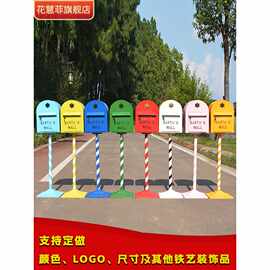 复古工业风立式信箱投递报箱落地网红摄影道具邮箱带锁意见箱摆件