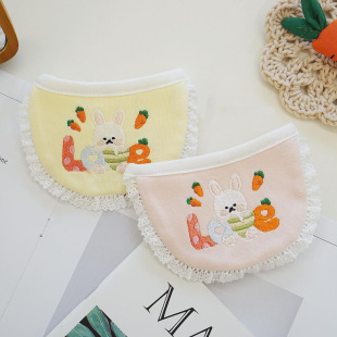 INS Korean Cute Rabbit Embroidered Dog Bib Pet Bib Slip Towel Bear Teddy Bo Mei Scarf