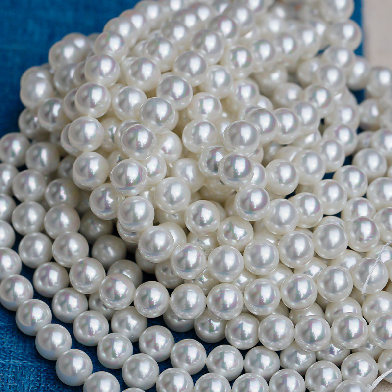 Wholesale shell beads 2-12mm straight hole high brightness shell glass pearl perforated diy jewelry accessories loose beads beaded material Wholesale shell beads 2-12mm straight hole high brightness shell glass pearl perforated diy jewelry accessories loose beads beaded material