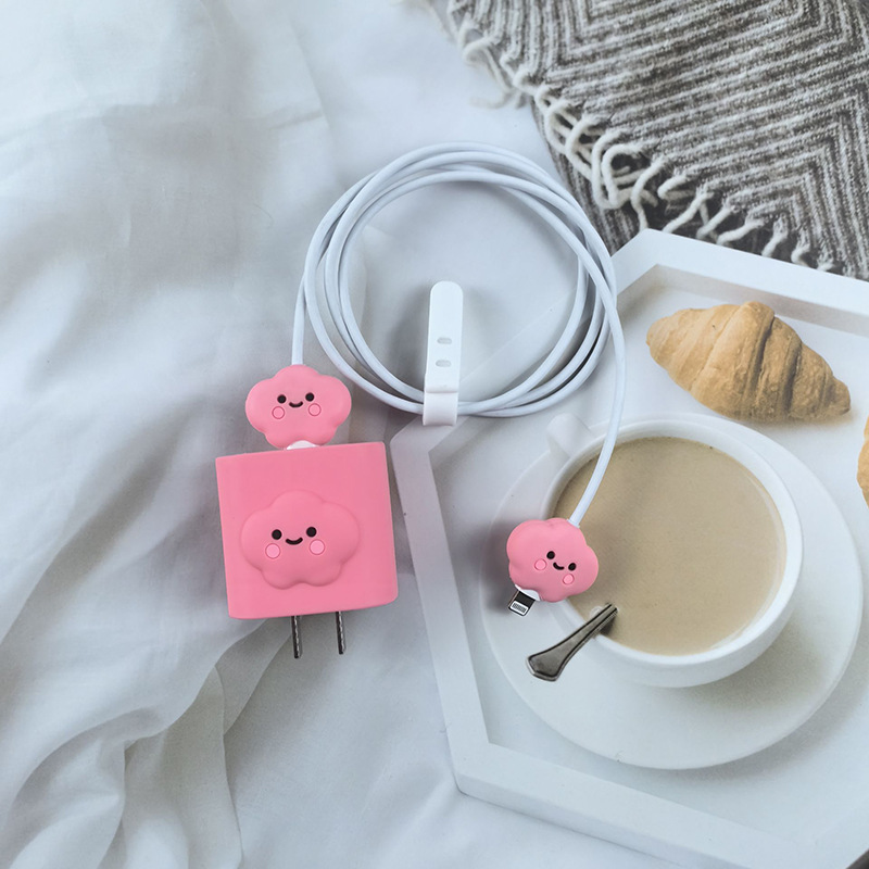 Apple 20w cabeza de carga cubierta de protección de cable de datos cargador cubierta de protección de cable de carga enrollador anti-ruptura