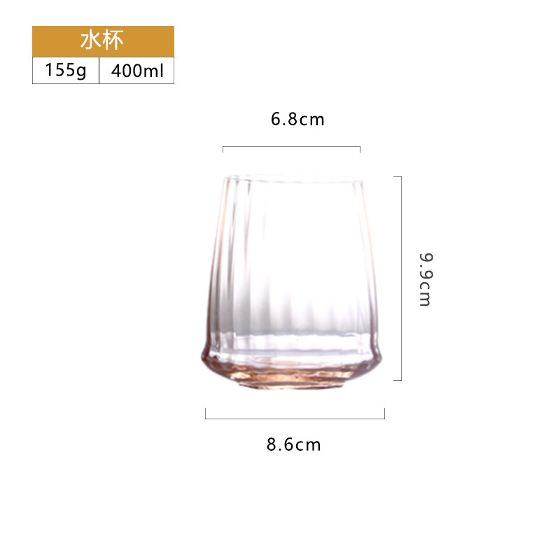 Copa de Cristal Marrón para Vino, Vidrio, con Rayas, para Vino Tinto image 9