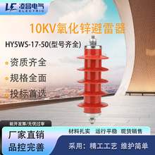 高压HY5WS-17/50氧化锌避雷器10KV户内外高压防雷器YH5WS-17/45