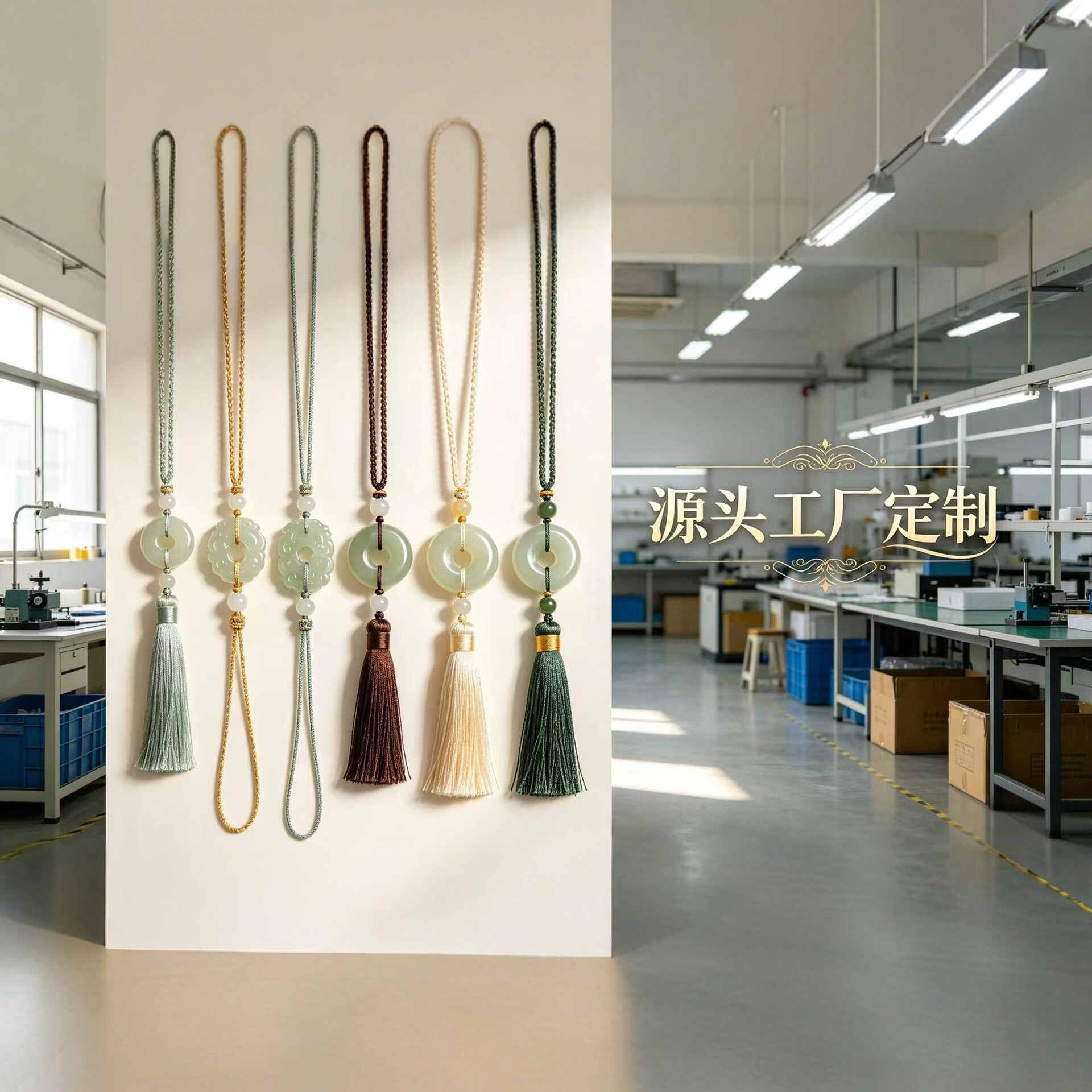 工厂承接各种各样 手工编织项链手绳挂绳吊坠绳