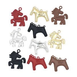 韩系diy合金小马驹吊坠 项链高级感百搭钥匙扣小众设计车载挂件