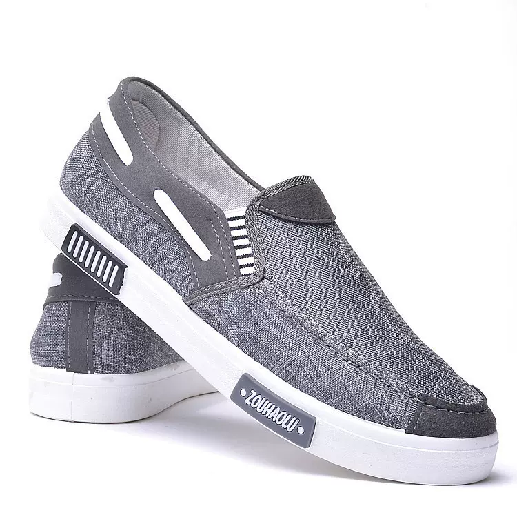 男士帆布鞋 透气老北京布鞋一脚蹬休闲单鞋跨境低帮百搭鞋潮代发