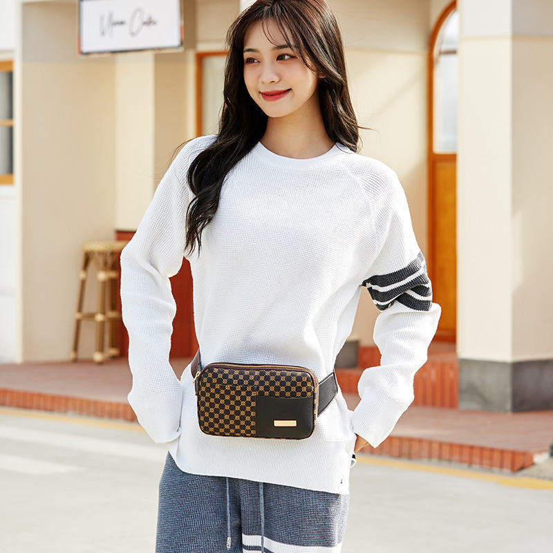 2023 bolso de pecho deportivo de mujer de comercio exterior bolso de cintura móvil de verano de gran capacidad de trabajo portátil de moda al aire libre bolso de mujer image 4