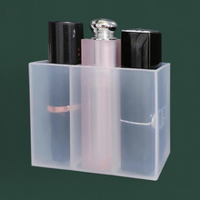 口红镜柜收纳盒免打孔三分格小物整理眉毛夹剪刀刷子壁挂式分格盒