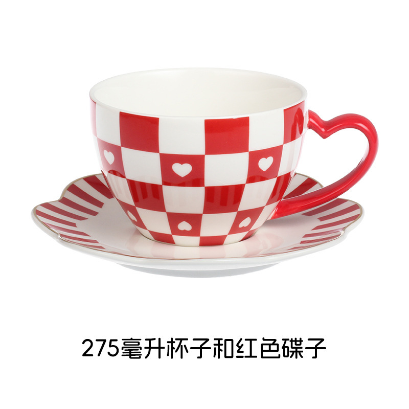 高温デカール加工、シンプルなスタイル、高級感、お手入れ簡単、バレンタインデーの陶器食器セット、ボウル、カップ、食器|undefined