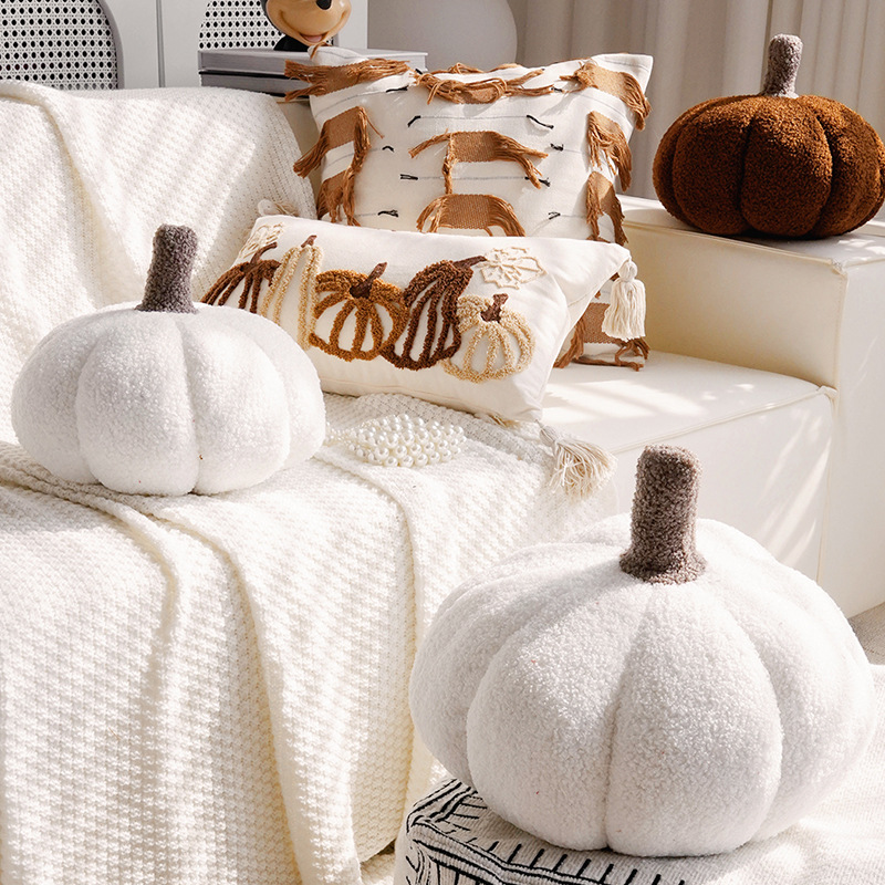 Luz de lujo simple almohada de viento lindo calabaza sofá funda almohada sofá asiento de cama almohada cojín image 4