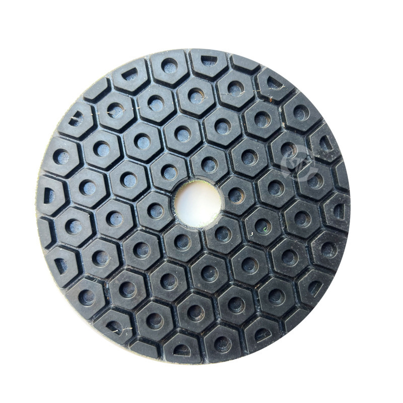 金刚石磨片六边形水磨片4寸花岗岩石英石抛光片耐用