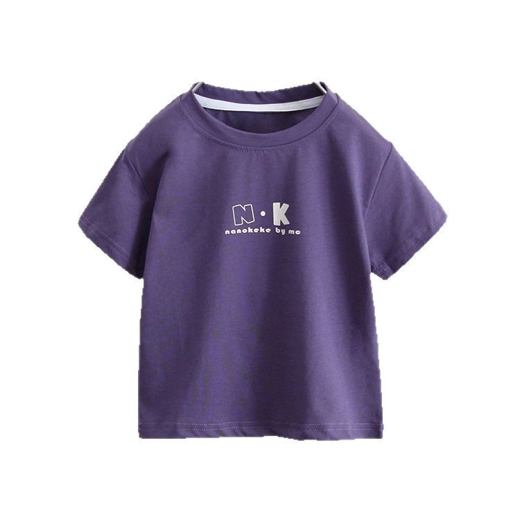 7843 Camiseta de manga corta para niños Vestido de verano para niños guapos 2025 Nuevo estilo Camiseta para niños Camiseta blanca para bebés