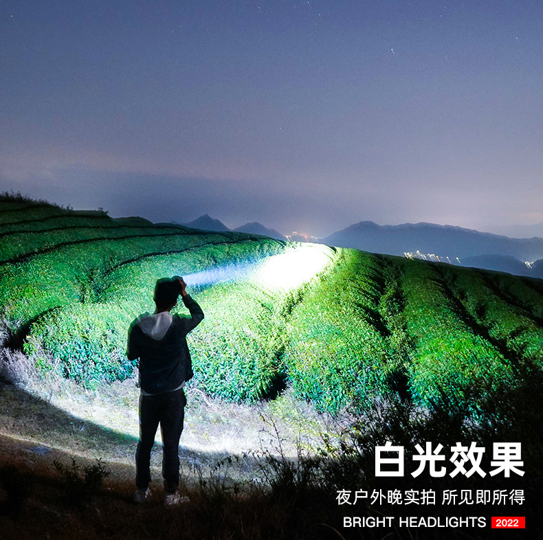 钓鱼夜钓防水灯矿灯氙气手电筒