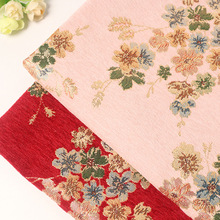 厂家直销小花锦簇雪尼尔色织提花面料连衣裙套装童装布料