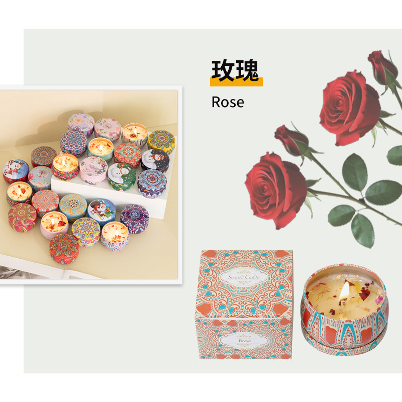 Flores secas, velas de aromaterapia, recuerdos de boda, fragancias, día de San Valentín romántico, regalos de cumpleaños, velas de soja, adornos para el hogar