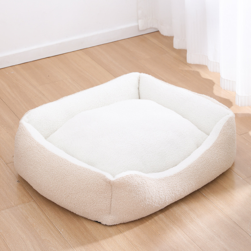 U-shaped perro de invierno grueso cálido profundo dormir nido peluche cómodo desmontable P algodón relleno gato nido al por mayor