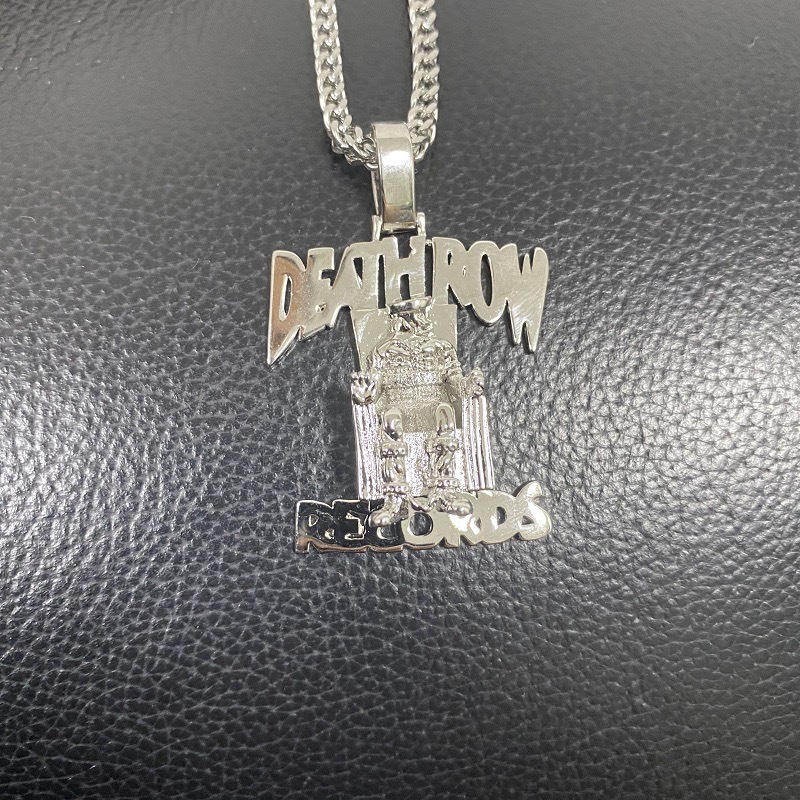 Retro Geometric Letter Copper Inlay Zircon Necklace 1 Piece