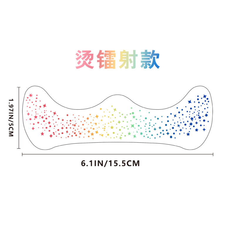 跨境新款欧美闪光妆容雀斑纹身贴烫金烫银派对聚会脸部纹身贴纸|undefined