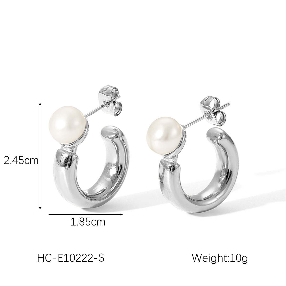 Geometric Pattern Women's Gender 1 Pair IG Style Geometric Mixed Metal Plating 304 Stainless Steel Artificial Pearls Ear Studs