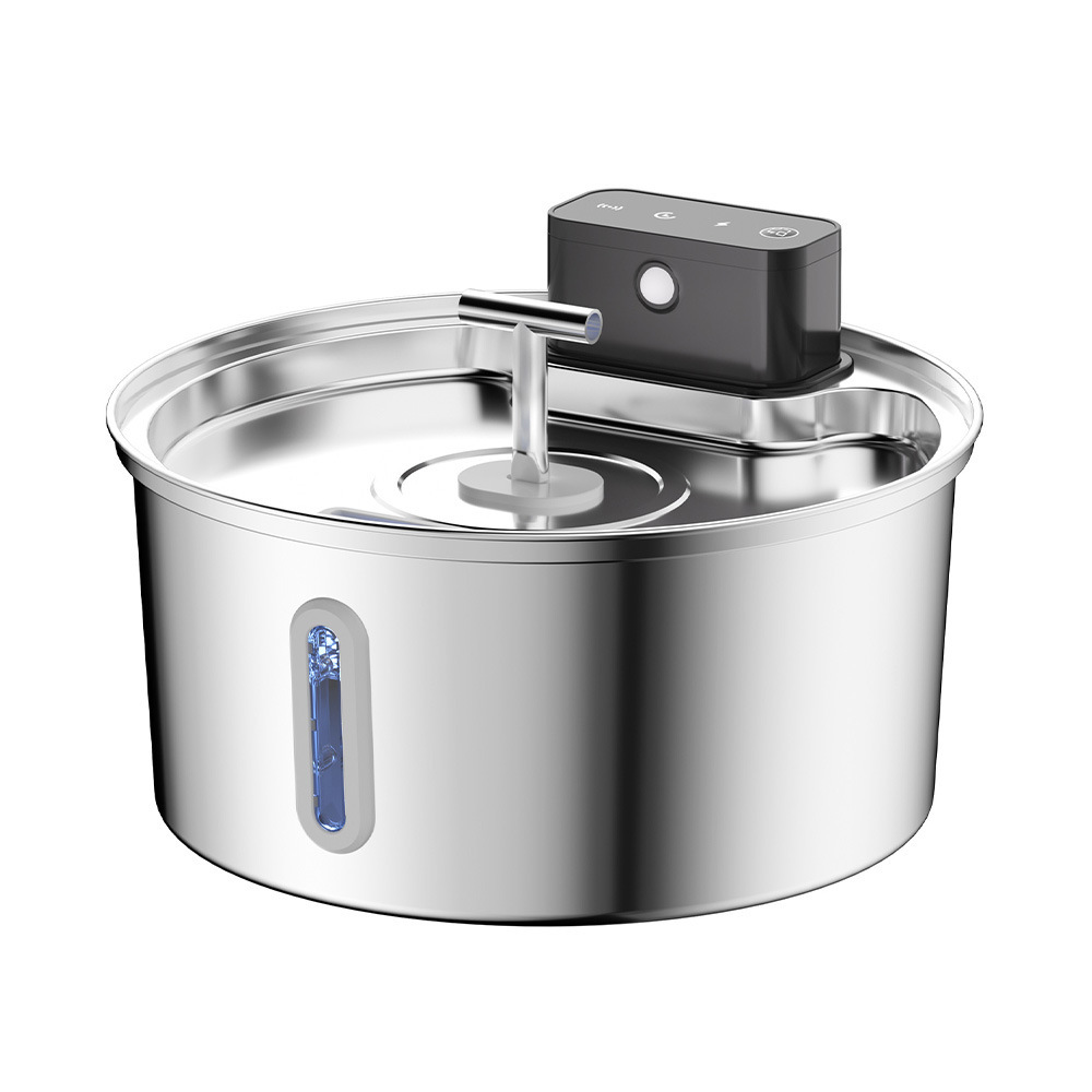 Transfronterizo 3.2L bebedor de agua para mascotas de acero inoxidable USB inteligente para gatos alimentador de agua de inducción para perros