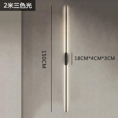 Una línea cielo pasillo minimalista lámpara de pared dormitorio cabecera tira salón pared de fondo atmósfera decoración lámpara de pared de cobre puro