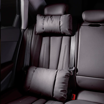 Suitable for Tesla Model Y Waist support - 1-headrest-and-1-lumbar-support-mocha-brown-nappa-leather-for-comfort-and-stress-relief