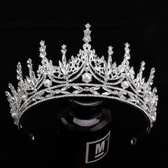 Bridal crown dress tiara accessories temperament Korean style simple and elegant zircon rhinestone photo studio shooting tiara for women