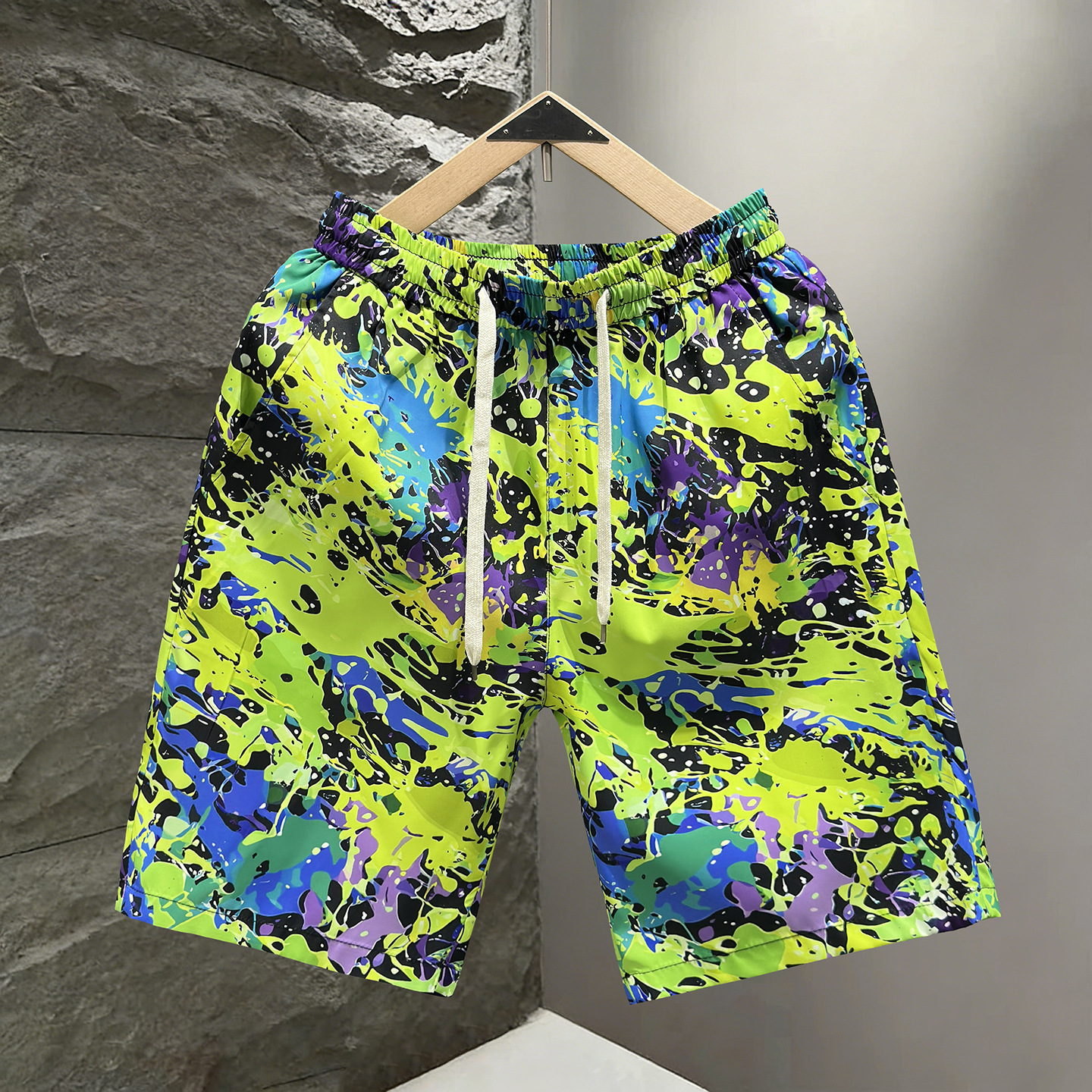 plus Size Men's Casual Shorts Thin Trendy Sports Loose Pants for Summer Beach_viptrois.com