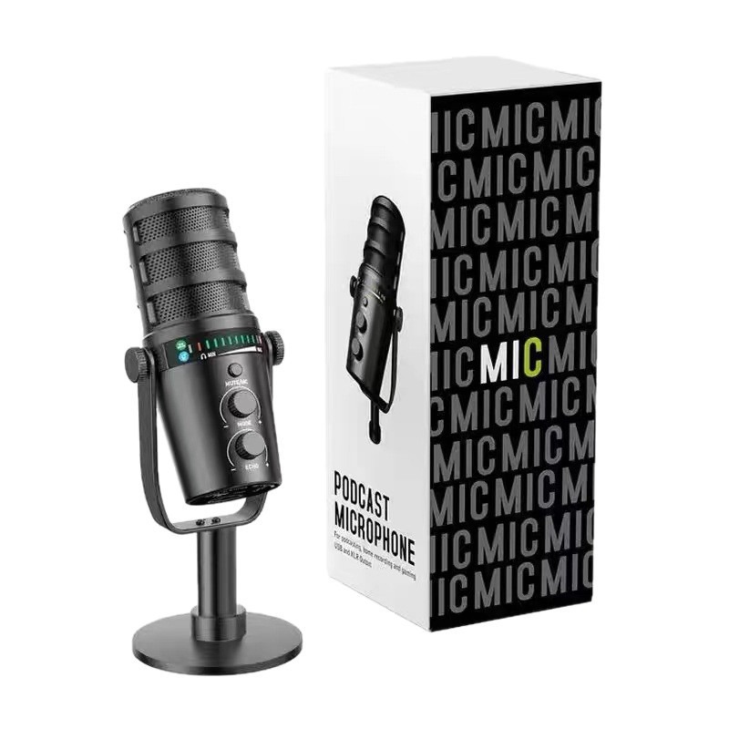 Cross-Border Wired Dynamic Microphone Mv7 Mobile Phone Computer Live Recording Karaoke E-Sports Game USB Professional Microphone