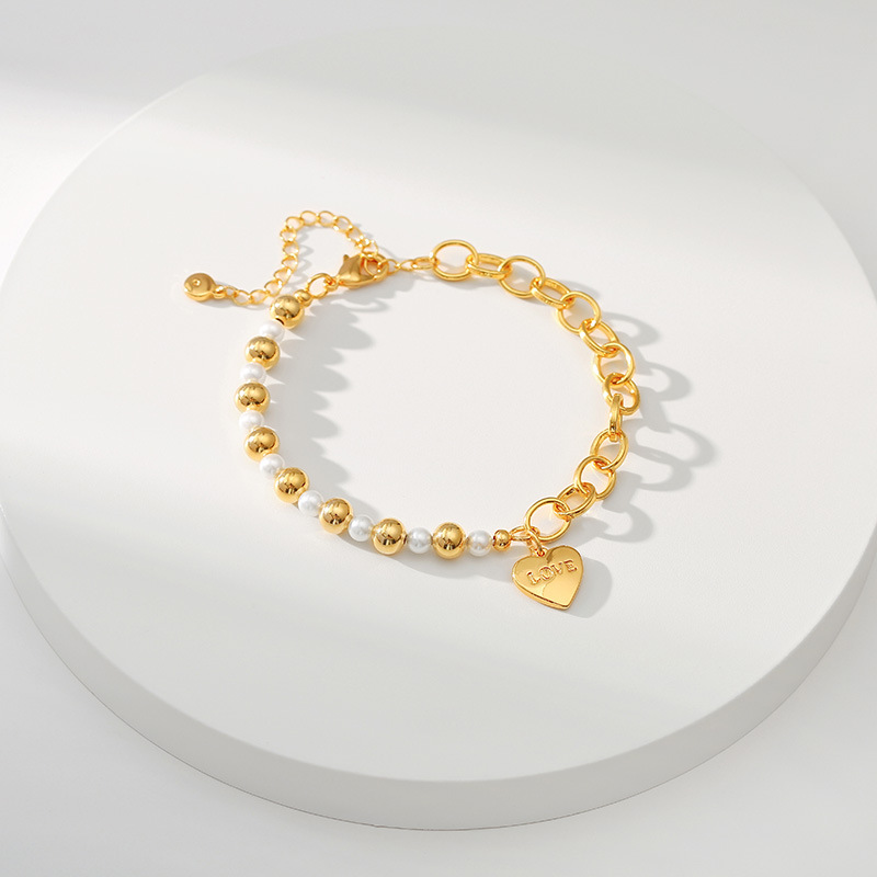 Fashion Heart Shape Copper Plating Bracelets 1 Piece