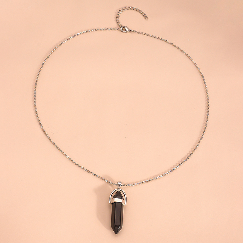 fashionable agate hexagonal geometric pendant
