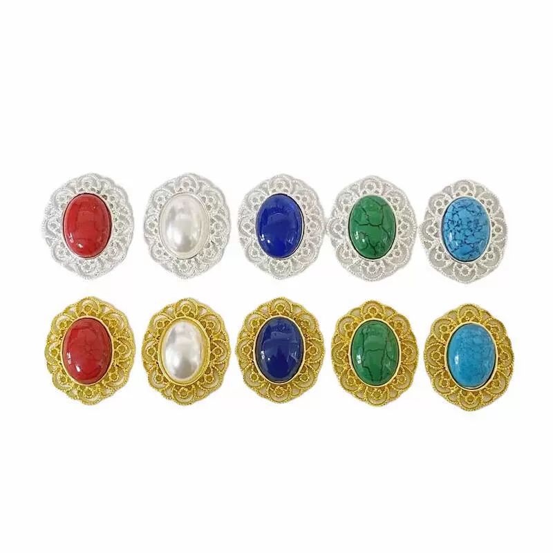 Тибетский Серебряный винтажный сплав инкрустированные драгоценными камнями ювелирные аксессуары Этническая ручная работа DIY материал серьги SM3296