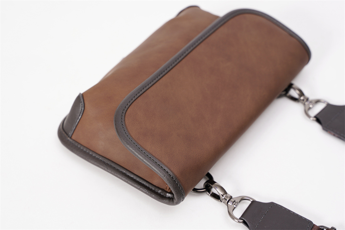 300g Weight Polyester Lining Material Weave Fashion Element Flip Cover Closure Type Sling Strap Strap Type Shoulder Bag Bags Type Casual, Daily, Shopping Occasion Pu Leather Material Plaid, Solid Color Pattern All Seasons Season Men's Gender Classic Style Style Square Shape Men's Plaid Solid Color Pu Leather Weave  Flip Cover Shoulder Bag 26