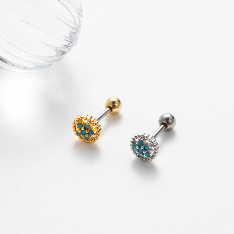 Star, Heart Shape, Flower Pattern Women'S Gender 1 Piece Copper Zircon Ear Cartilage Rings & Studs Star Heart Shape Flower Women'S