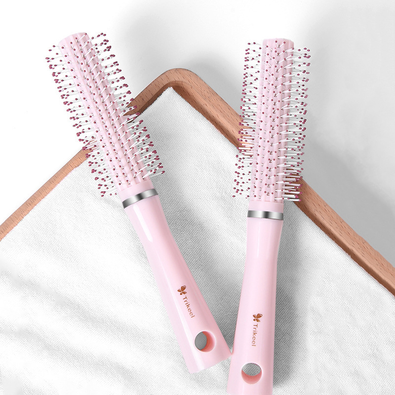Chuanqi'Er Curling Comb Cylindrical Roller Comb with Inner Buckle Straight Hair Curling Comb Household Anti-Static Men's and Women's Hair Dryer Styling