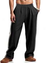 G 53869 Men's Loose Side Stripe Pants ��ʿ�\��ѝ �羳�W����