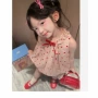夏天女童无袖木耳边小套装