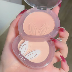ZVV long ears single color blush rabbit year plain matte rouge contour brightening peach single color blush cute