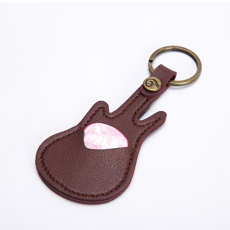 Pick clip Tipo de guitarra de cuero genuino de LA PU multi-color opcional portátil multi-función de ventas directas de la fábrica
