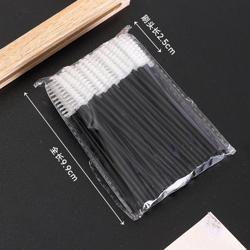 Fábrica directa cepillo de pestañas desechable barra de núcleo negro cepillo de cejas cepillo espiral injerto herramientas de maquillaje de pestañas