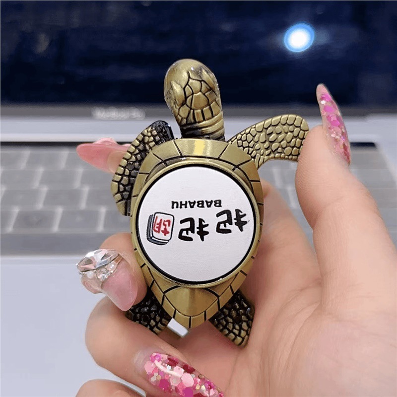 Zhao Caijin Bao tortuga de oro infláble llama abierta encendedor creativo tortuga de oro pequeña tortuga de metal para enviar novio encendedor image 16