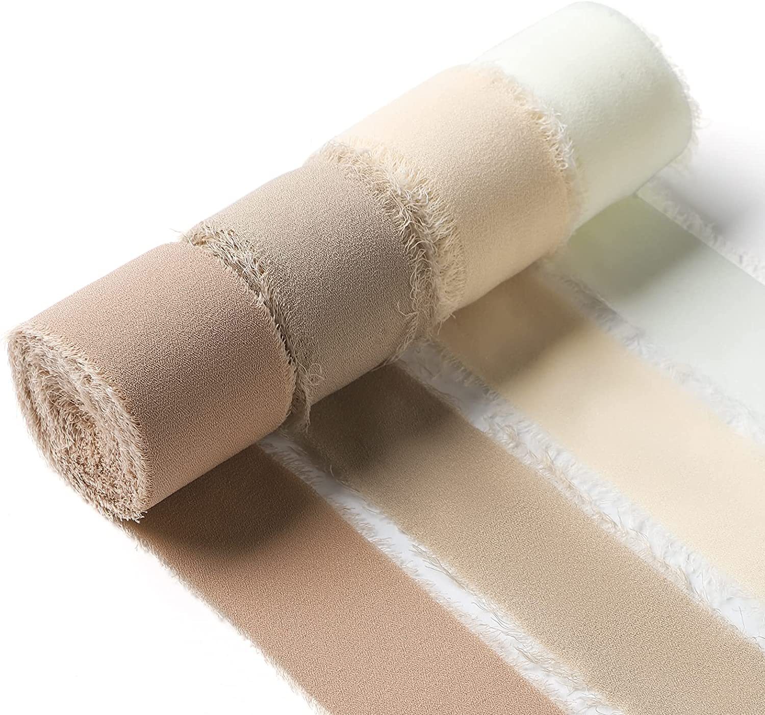 En stock venta al por mayor de gasa deshilachado cinta deshilachada boda tarjeta de felicitación arco decoración ramo de encaje de tela tira