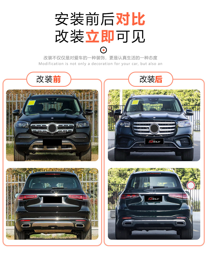 Suitable for 20-23 Mercedes-Benz GLS modified to 24-25 GLS Sport version body kit